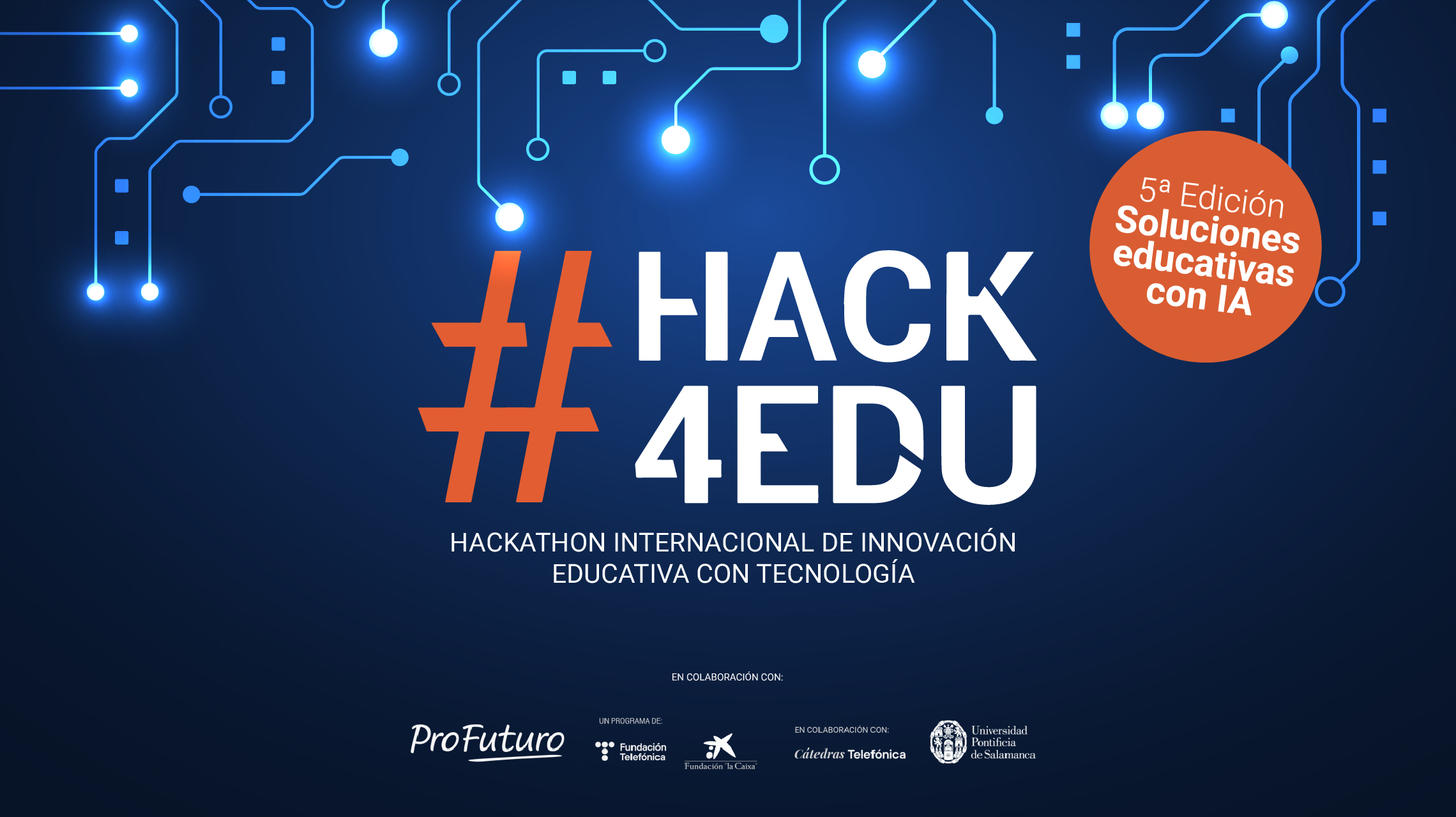 Cartel de Hack4EDU - Soluciones educativas con IA